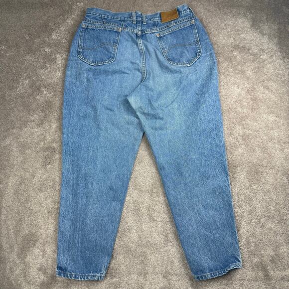 VTG Lee Jeans Size 16 Petite Wash Classic Union Relaxed Fit Mom Petite Denim - Picture 3 of 5